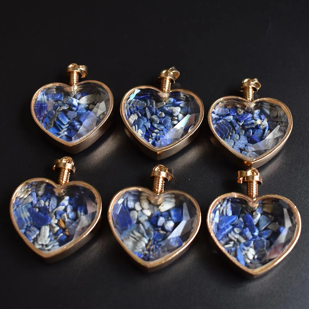 Mixed Crystal Wish Bottle Hearts-ToShay.org
