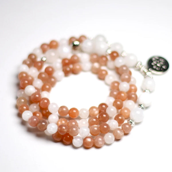 Orange Sunstone Mala Beads-ToShay.org