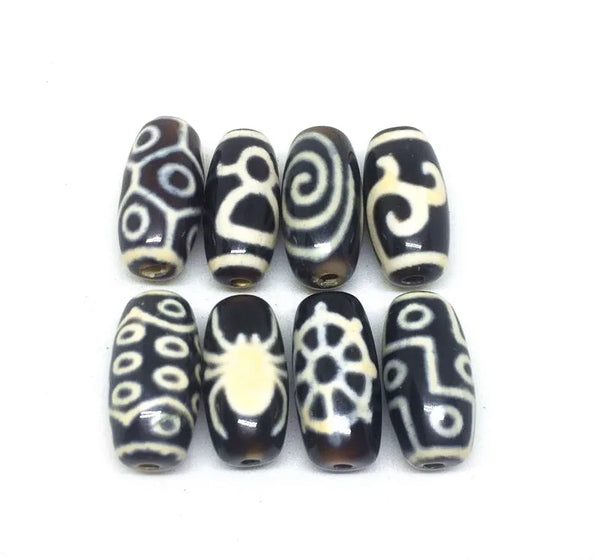 Tibetan Agate Eye Dzi Beads-ToShay.org