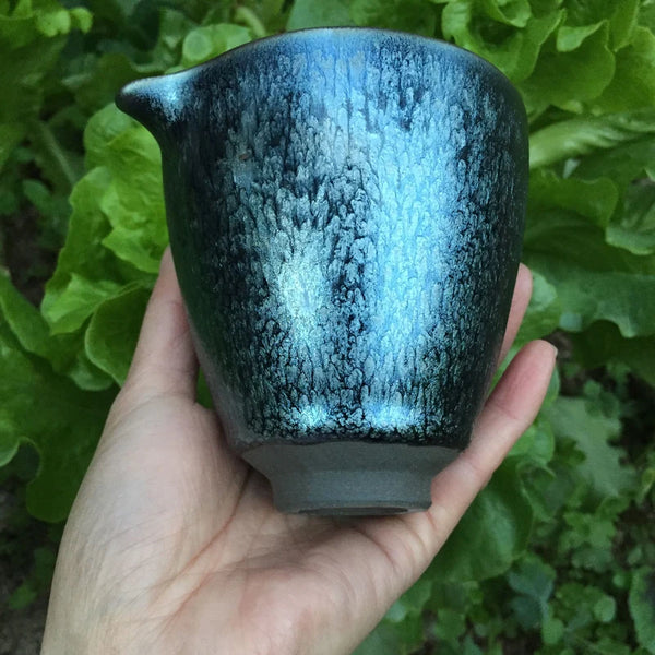 Blue Glaze Ceramic Pourer-ToShay.org