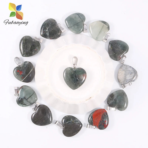 Mixed Crystal Heart Pendants-ToShay.org