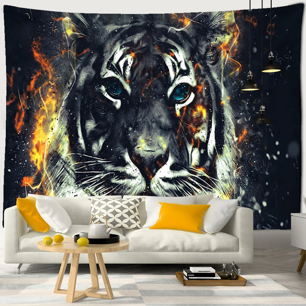 Jungle Cat Art Tapestry-ToShay.org