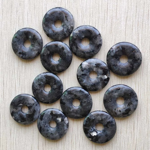 Black Spectrolite Donut Pendants-ToShay.org