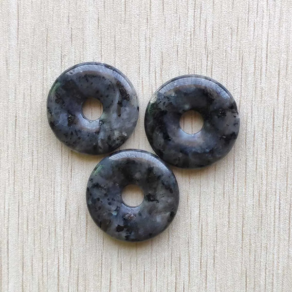 Black Spectrolite Donut Pendants-ToShay.org