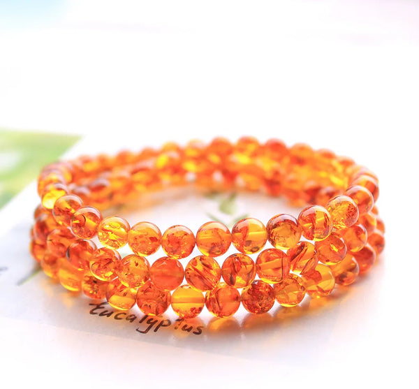 Yellow Amber Wrap Bracelet-ToShay.org