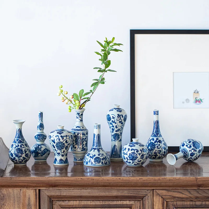 Blue White Ceramic Vase-ToShay.org
