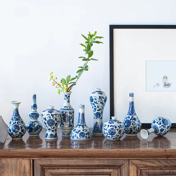 Blue White Ceramic Vase-ToShay.org