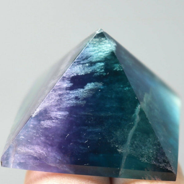 Rainbow Fluorite Quartz Pyramid-ToShay.org