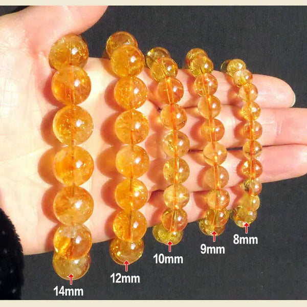 Yellow Citrine Bead Bracelet-ToShay.org