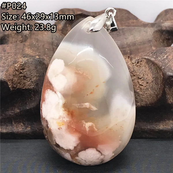 Pink Cherry Agate Pendant-ToShay.org