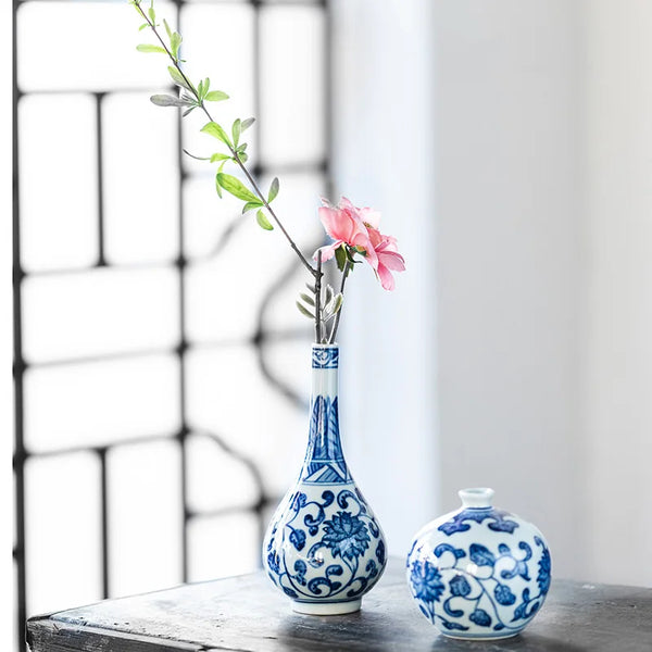 Blue White Ceramic Vase-ToShay.org