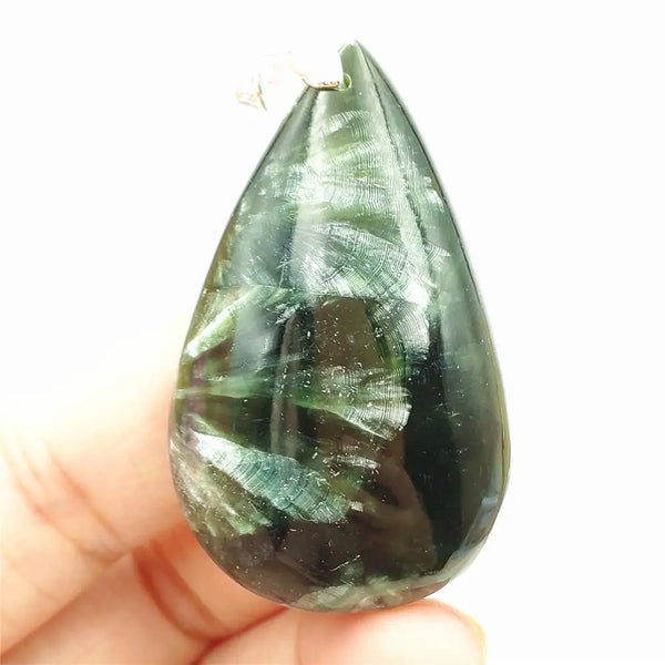 Green Seraphinite Pendant-ToShay.org