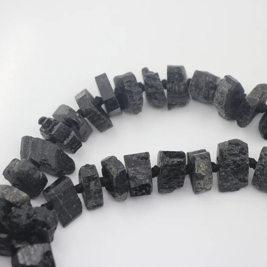 Black Tourmaline Nugget Beads-ToShay.org