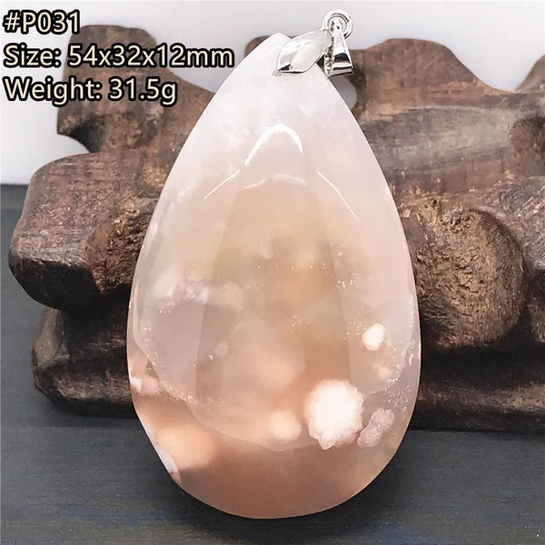 Pink Cherry Agate Pendant-ToShay.org