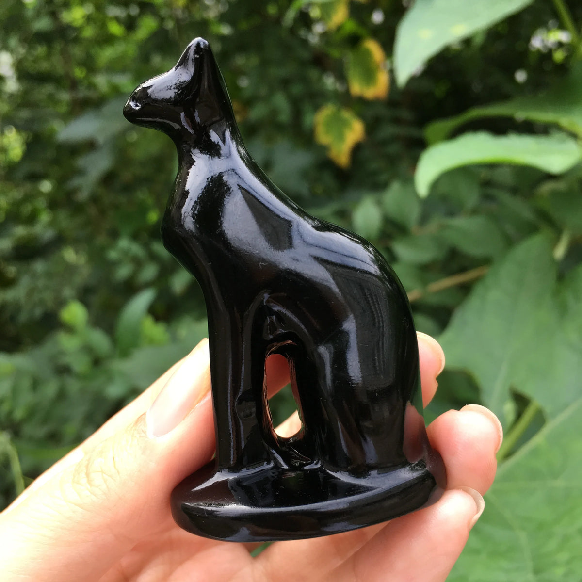 Black Obsidian Egyptian Cat-ToShay.org