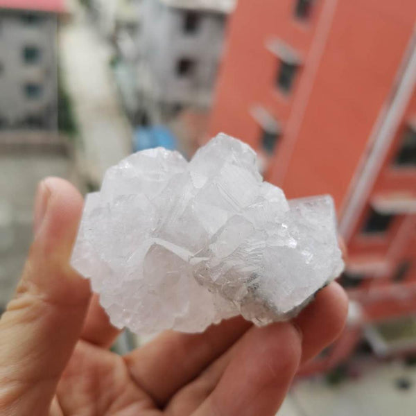 White Apophyllite Crystal Rock-ToShay.org