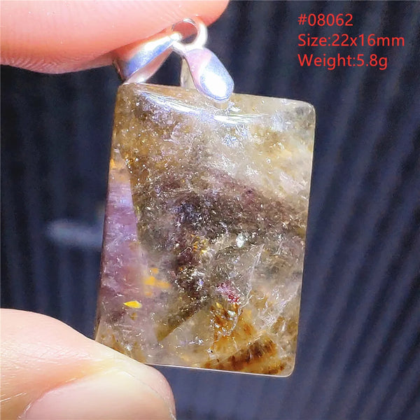 Purple Rutilated Auralite Pendant-ToShay.org