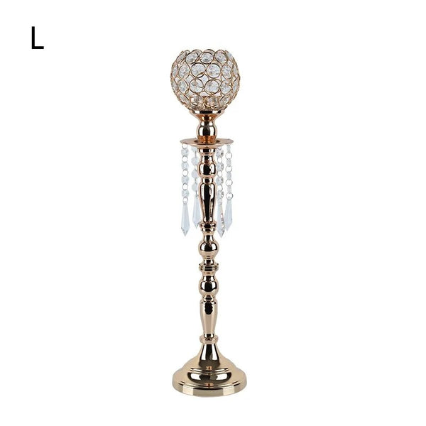 Gold Crystal Candle Stands-ToShay.org