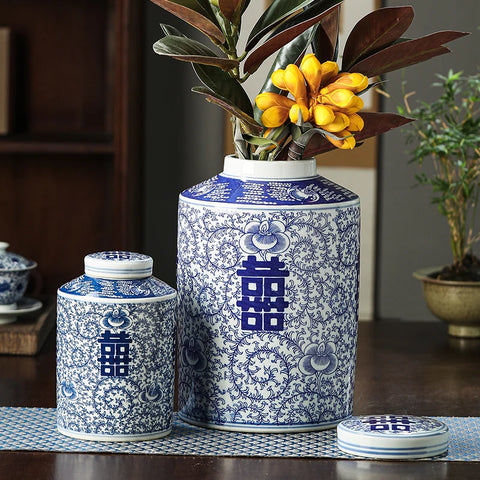Jingdezhen Blue Porcelain Jar Vase-ToShay.org