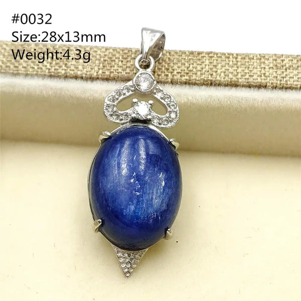 Blue Kyanite Cat Eye Pendant-ToShay.org