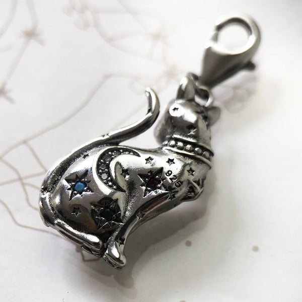 Silver Cat Charm-ToShay.org