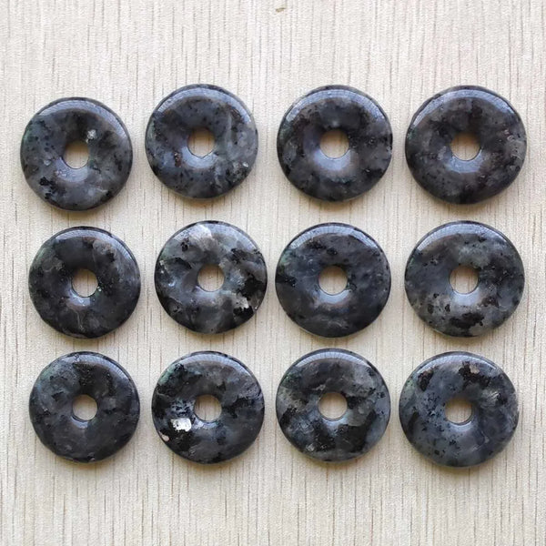 Black Spectrolite Donut Pendants-ToShay.org
