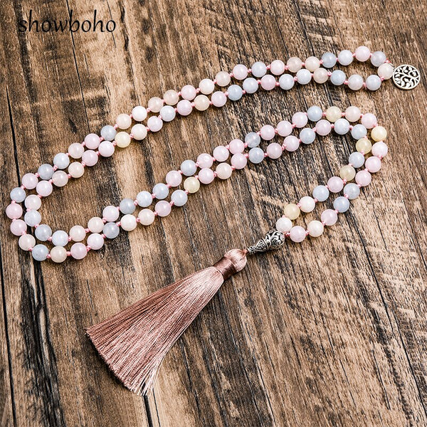 Pink Morganite Mala Beads-ToShay.org