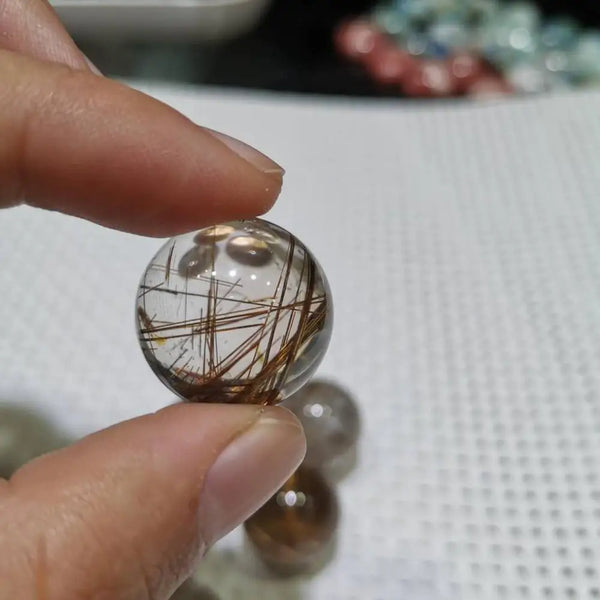 Gold Rutilated Quartz Ball-ToShay.org