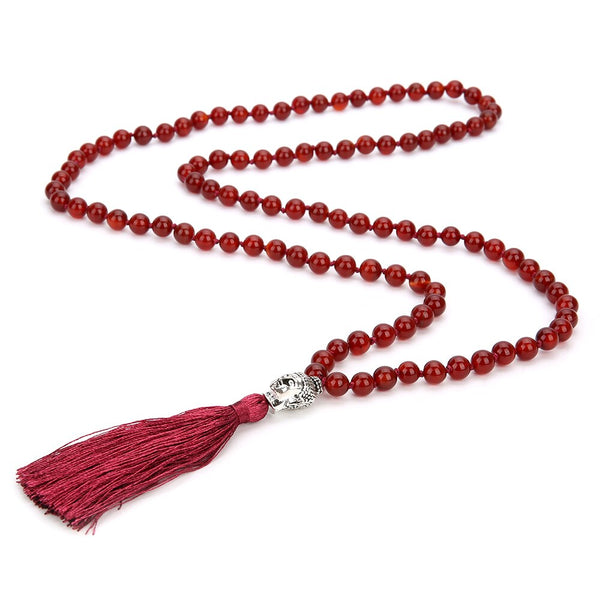 Red Carnelian Bead Necklace-ToShay.org