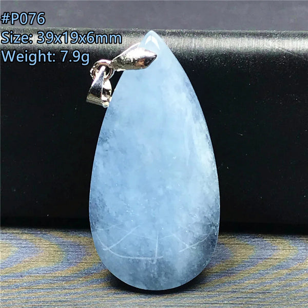 Blue Aquamarine Pendant-ToShay.org
