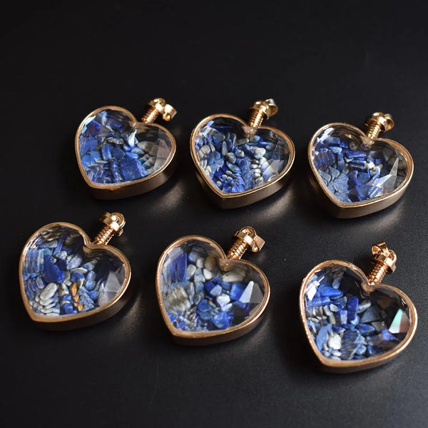 Mixed Crystal Wish Bottle Hearts-ToShay.org