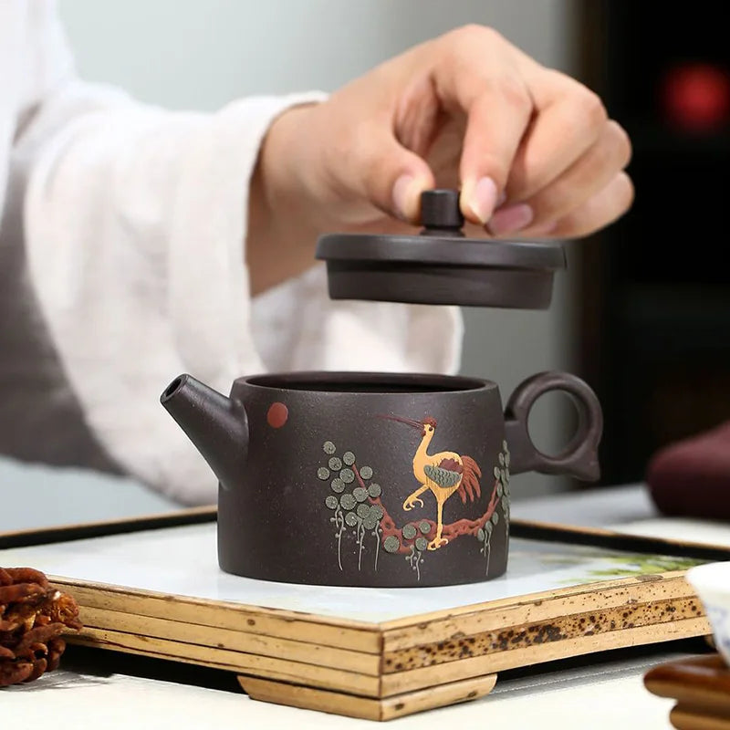 Yixing Painted Clay Tea Pot-ToShay.org