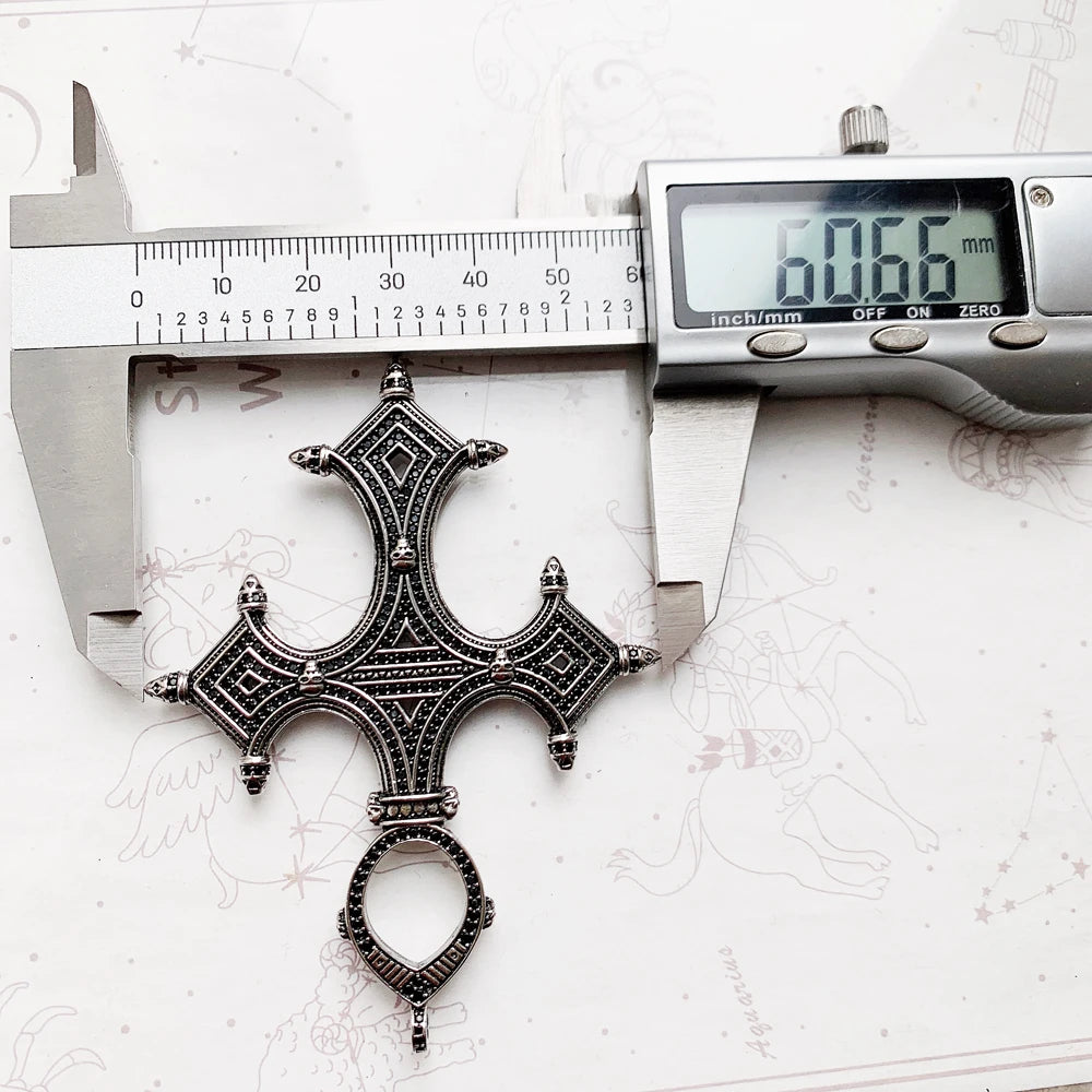 Black Silver Cross Pendant-ToShay.org