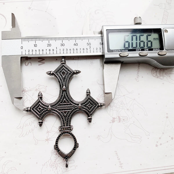 Black Silver Cross Pendant-ToShay.org