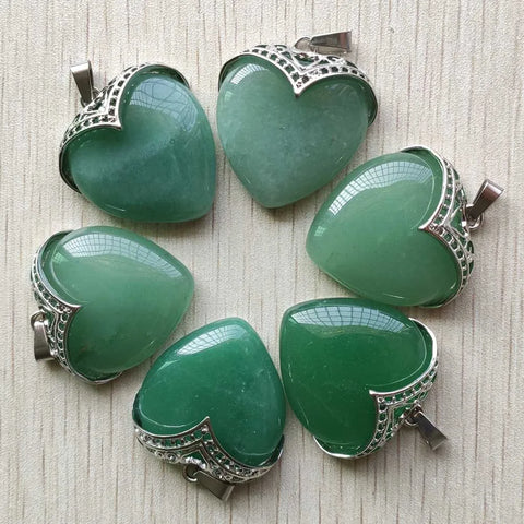 Green Aventurine Heart Pendant-ToShay.org