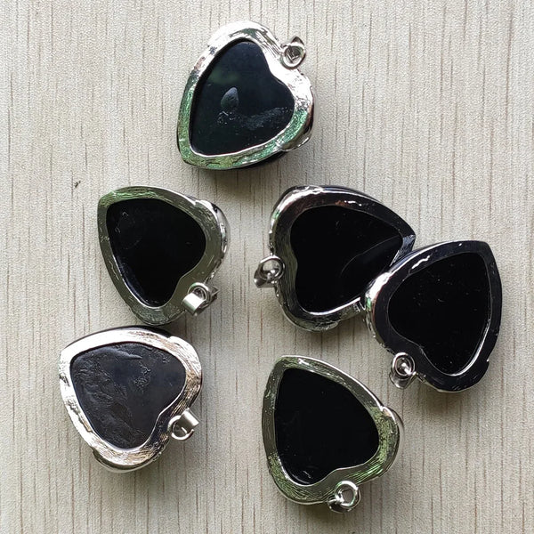Black Obsidian Heart Pendants-ToShay.org