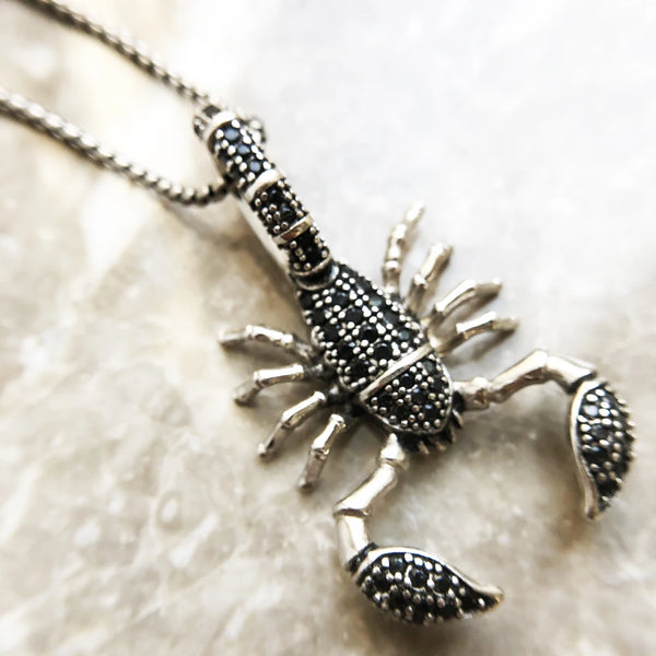 Silver Scorpion Necklace-ToShay.org