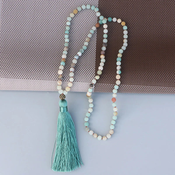 Blue Amazonite Mala Beads-ToShay.org