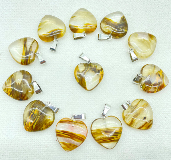 Mixed Crystal Heart Pendants-ToShay.org