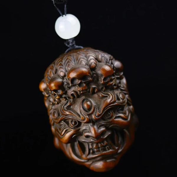 Wood Buddha Carved Pendant-ToShay.org