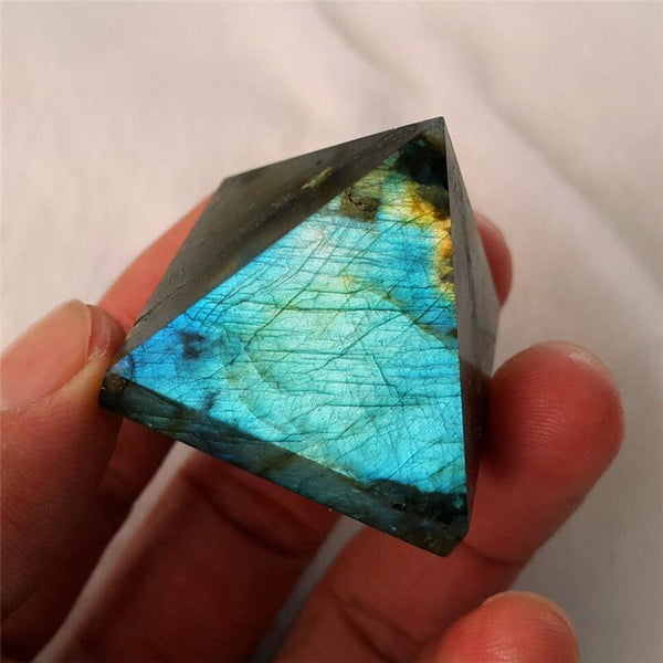 Blue Labradorite Crystal Pyramid-ToShay.org