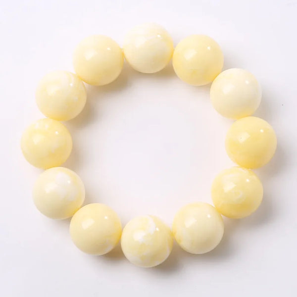 White Honey Amber Bracelet-ToShay.org