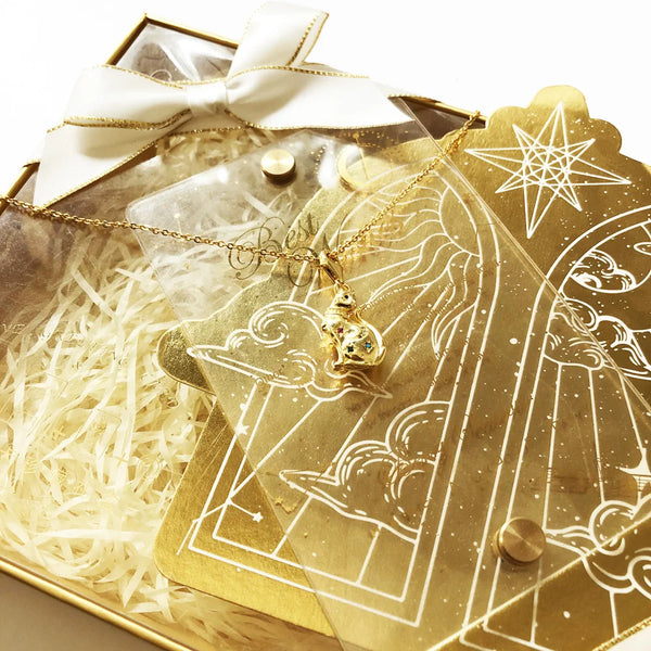 Gold Cat Stars Pendant-ToShay.org