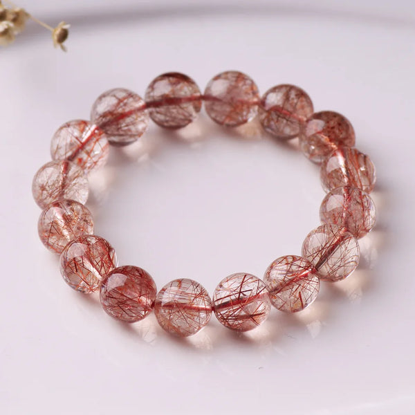Red Rutilated Quartz Bracelet-ToShay.org