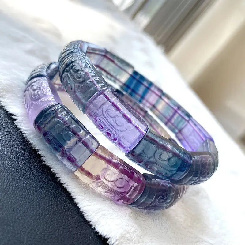 Purple Fluorite Bangle-ToShay.org
