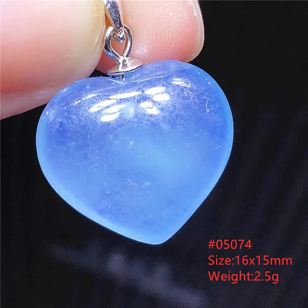 Blue Aquamarine Crystal Pendant-ToShay.org