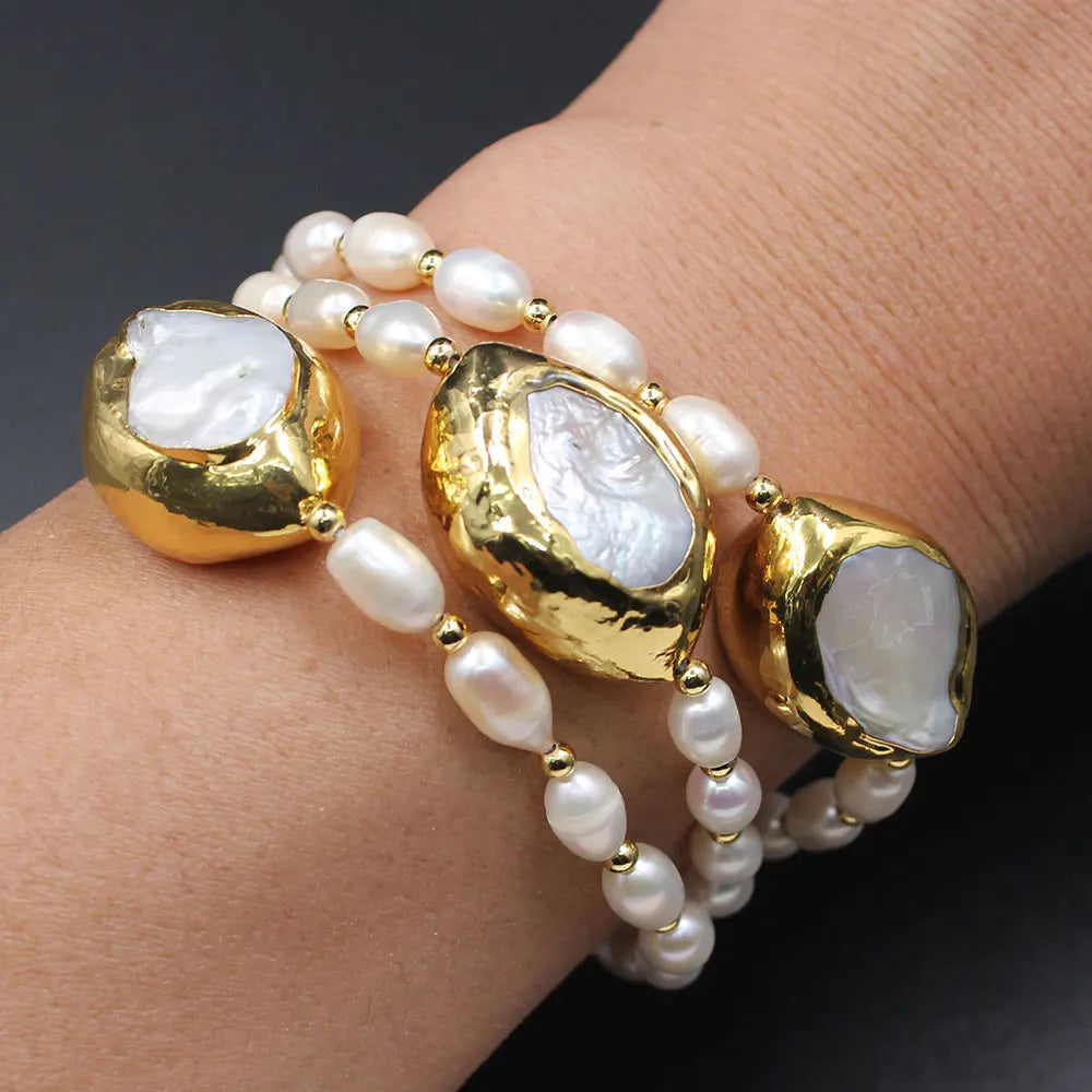 White Rice Pearl Bracelet-ToShay.org