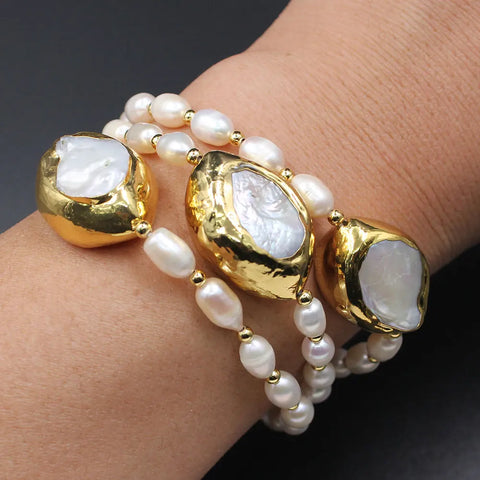 White Rice Pearl Bracelet-ToShay.org