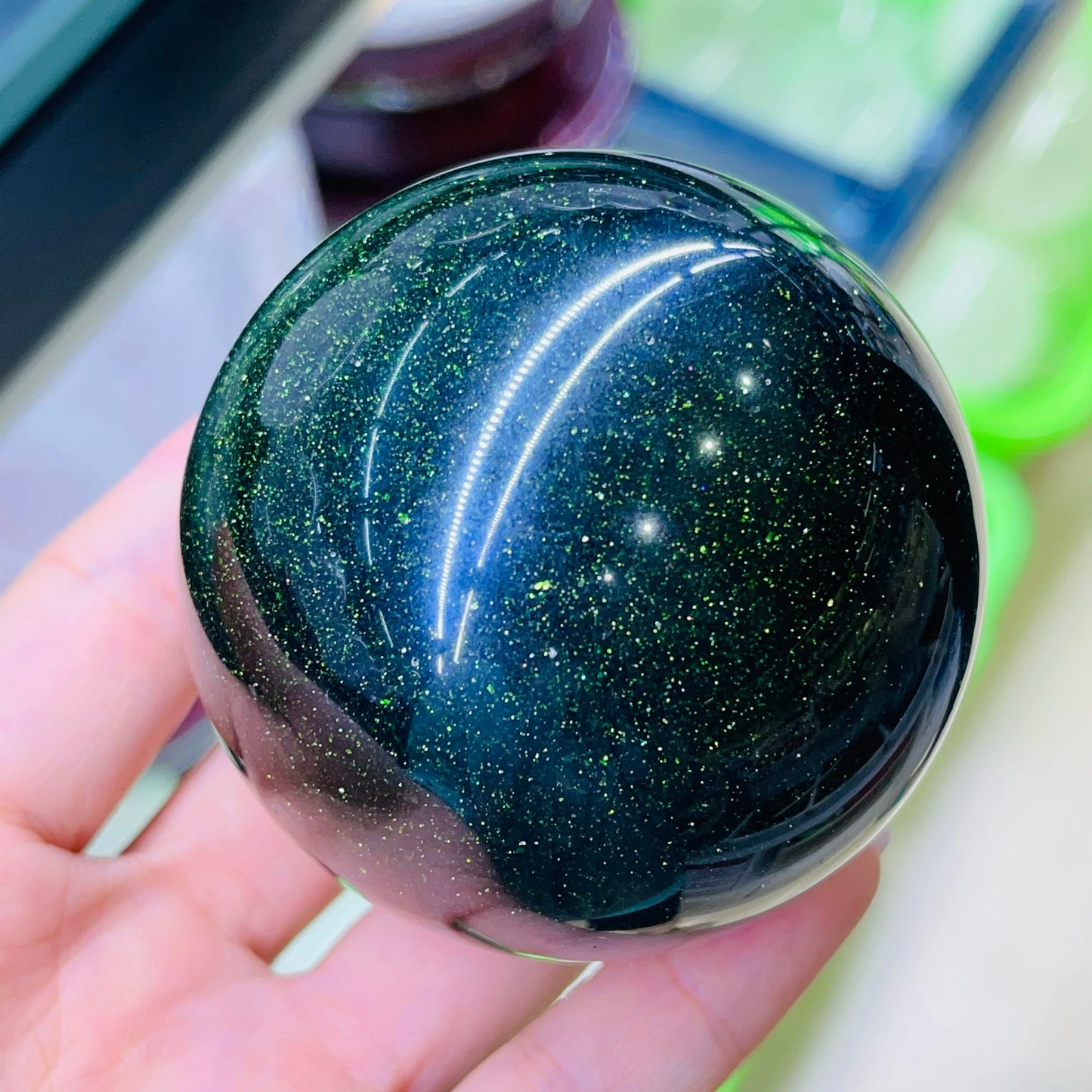 Green Goldstone Ball-ToShay.org