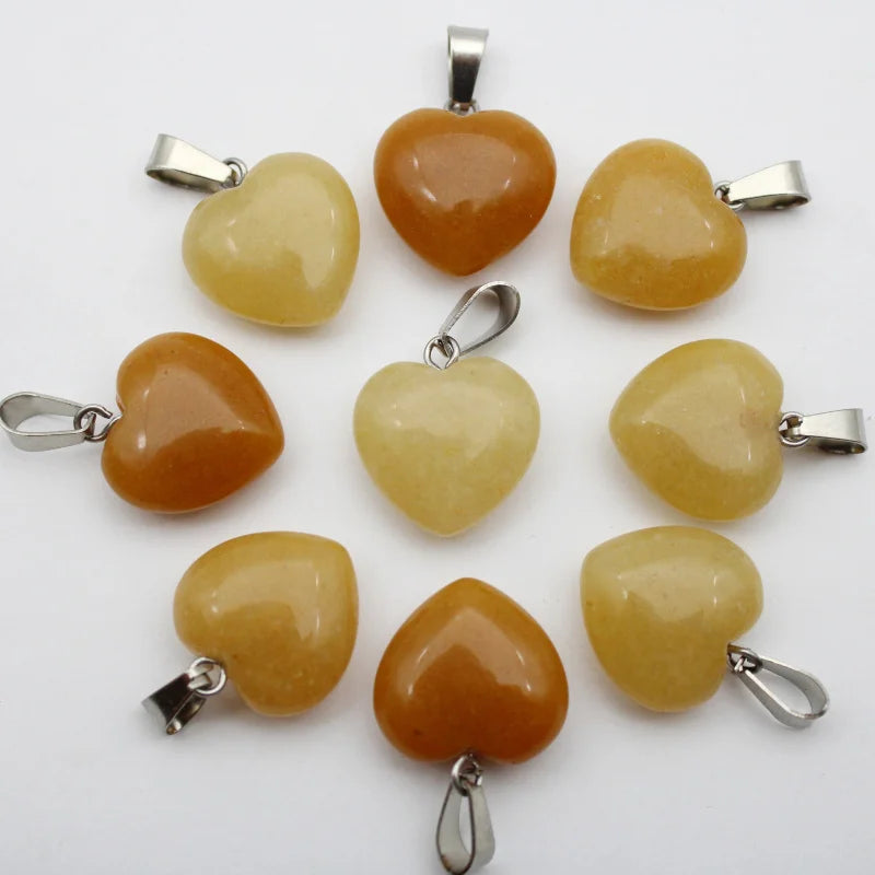 Mixed Crystal Heart Pendants-ToShay.org